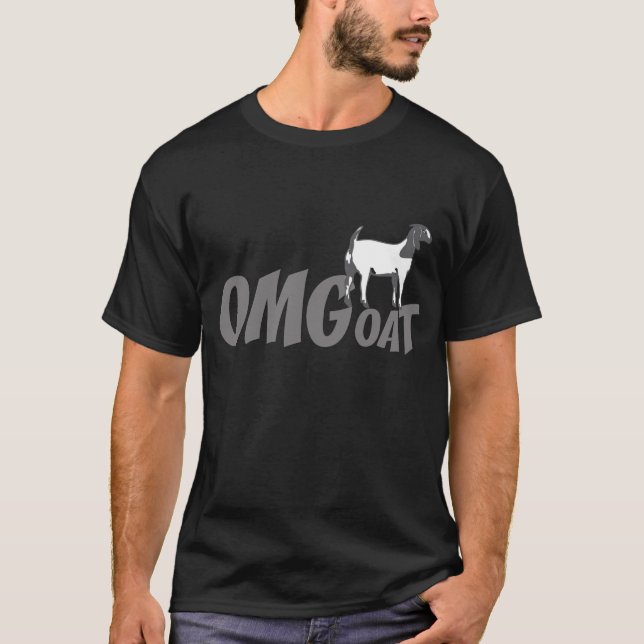OMGoat Boer Goat the Goat Lovers OMG in Gray T-Shirt (Vorderseite)