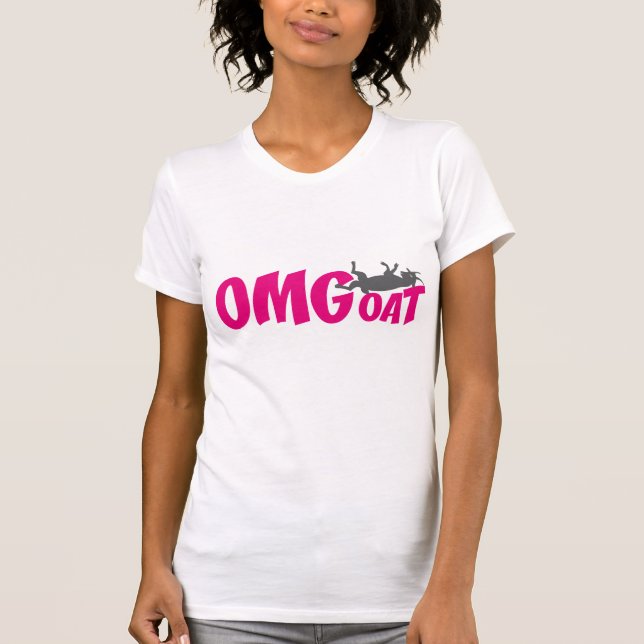 OMGoat Myotonic Goat the Goat Lovers OMG in Pink T-Shirt (Vorderseite)