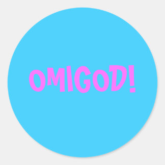 OMIGOD ! autocollant rond