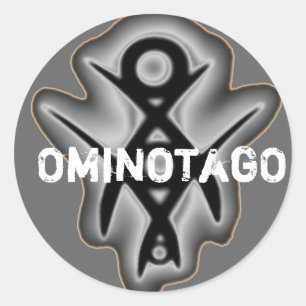 OminOtagO Bildaufkleber Runder Aufkleber