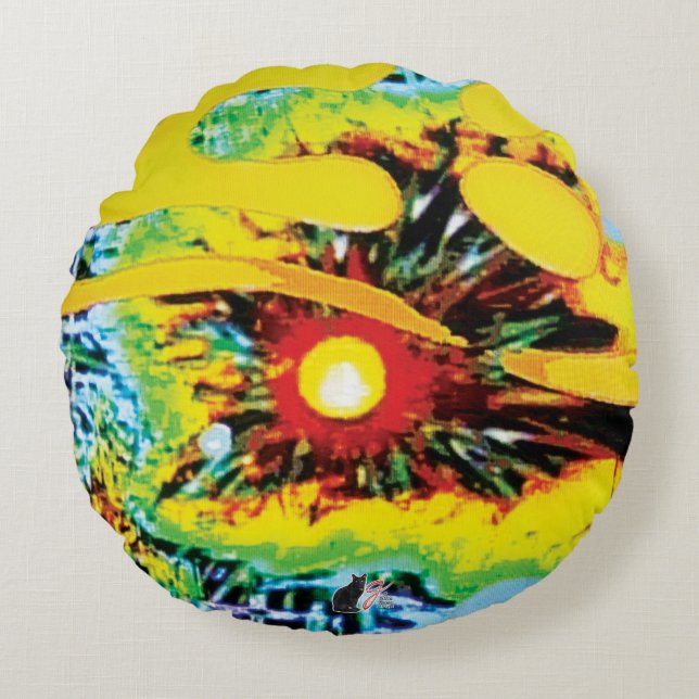 Omlette KC-Bild Rundes Kissen (Vorderseite)