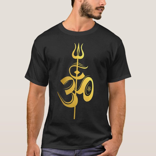 OMLord Shiva Divine Spear Trident Trishul T-Shirt (Vorderseite)