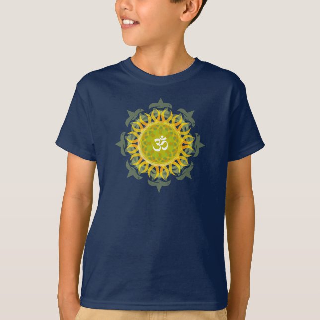 OMMandala scherzt dunklen T - Shirt (Vorderseite)
