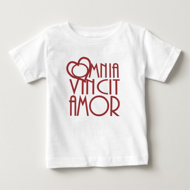 Omnia Vincit Amor Liebe erobert alle Baby T-shirt (Vorderseite)