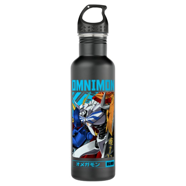 Omnimon = Digimon = Anime Otaku Design Edelstahlflasche (Vorderseite)