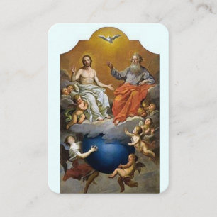 Omnipotena Patris Holy Trinity Prayer Card Visitenkarte