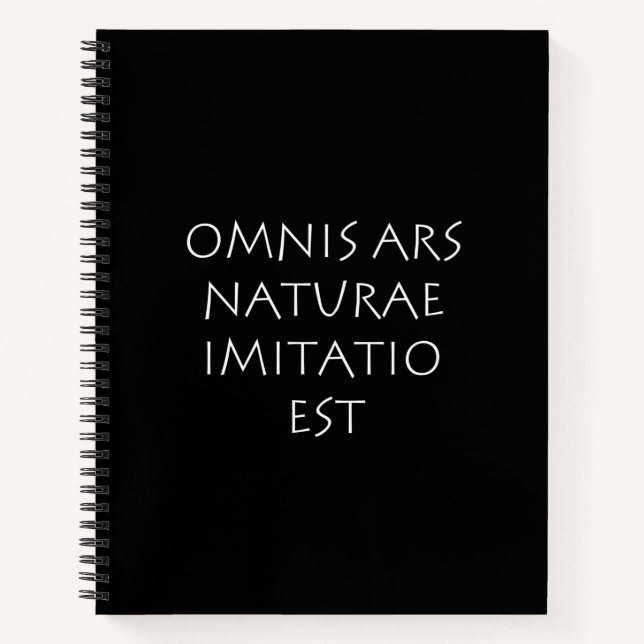 Omnis ars naturae imitatiatio est notizbuch (Vorderseite)
