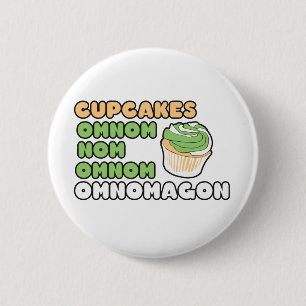 OMNOM Cupcakes Button