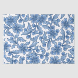 Omphaloden Blaufloral Seidenpapier