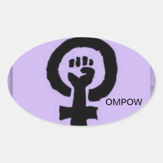 OMPOW-Aufkleber Ovaler Aufkleber