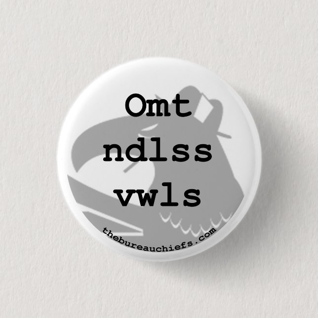 Omt Ndlss Vwls 1,25" Knopf Button (Vorderseite)
