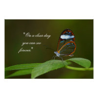 "On a Clear Day" Glasblutplakat