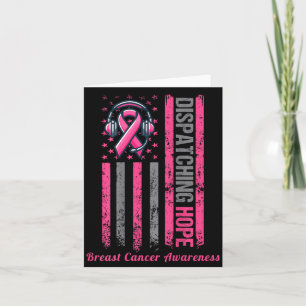 ON BACK Dispatcher Brustkrebs-Bewusstsein Pink Karte