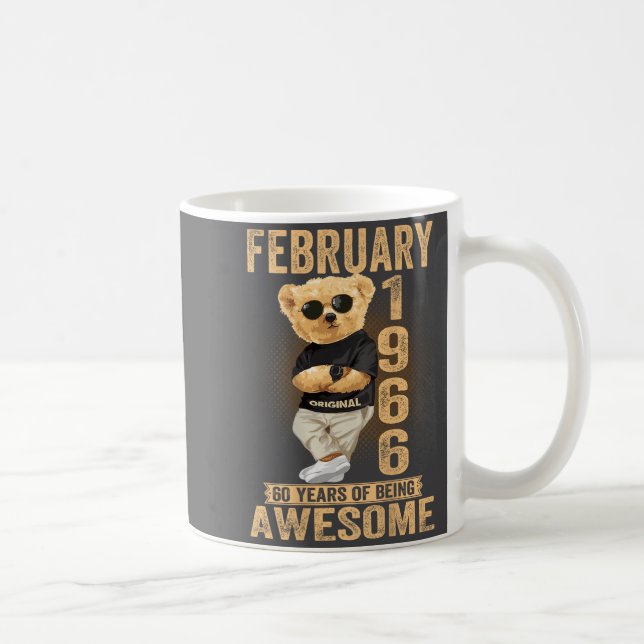 (on Back) February 1966 60th Birthday 60 Years Ted Kaffeetasse (Rechts)