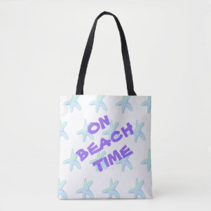 On Beach Time Starfish Tasche