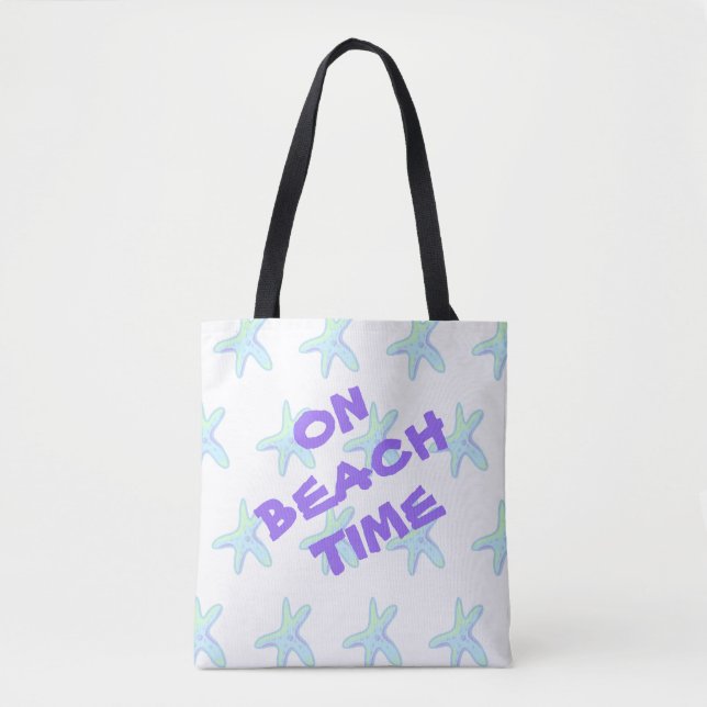 On Beach Time Starfish Tasche (Vorderseite)