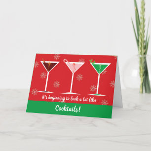 On dirait des cocktails Carte de Noël