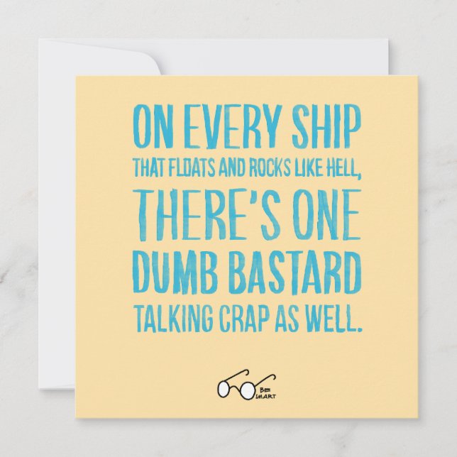 On Every Ship Feiertagskarte (Vorderseite)