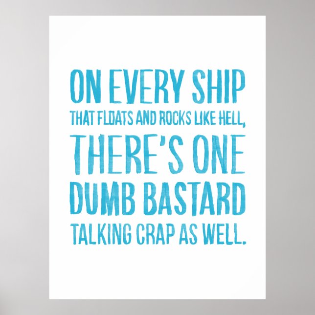 On Every Ship Poster (Vorne)