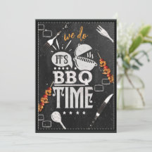 On fait c'est BBQ Time Summer Party Invitation