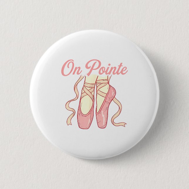 On Inte Ballet Funny Ballerina Pun Dance  Button (Vorderseite)