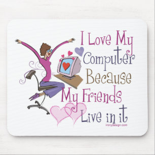 On-line-Freunde Mousepads