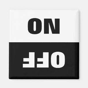 On Off Disshwasher in Gebrauch Kühlschrankmagnet