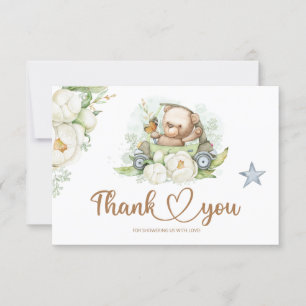 On peut attendre baby shower carte de remerciement