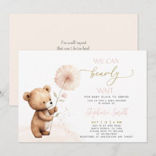 On peut attendre Baby shower girl Invitation
