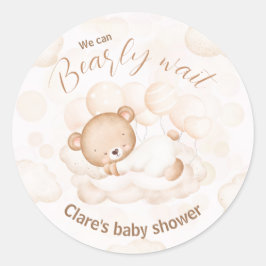 On peut attendre des autocollants de Baby shower n