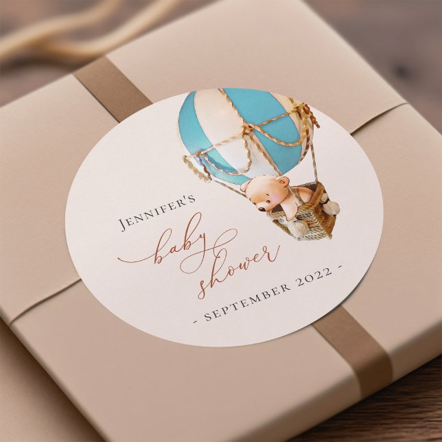 On Peut Attendre ! Étiquette baby shower (Créateur téléchargé)