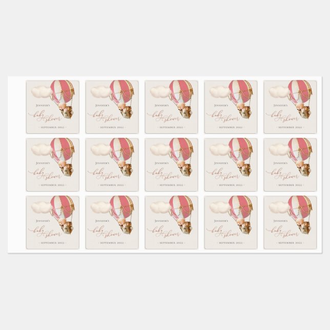 On Peut Attendre ! Étiquette baby shower (Feuille)