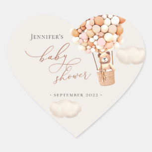 On Peut Attendre Rapidement Sticker Coeur Baby sho
