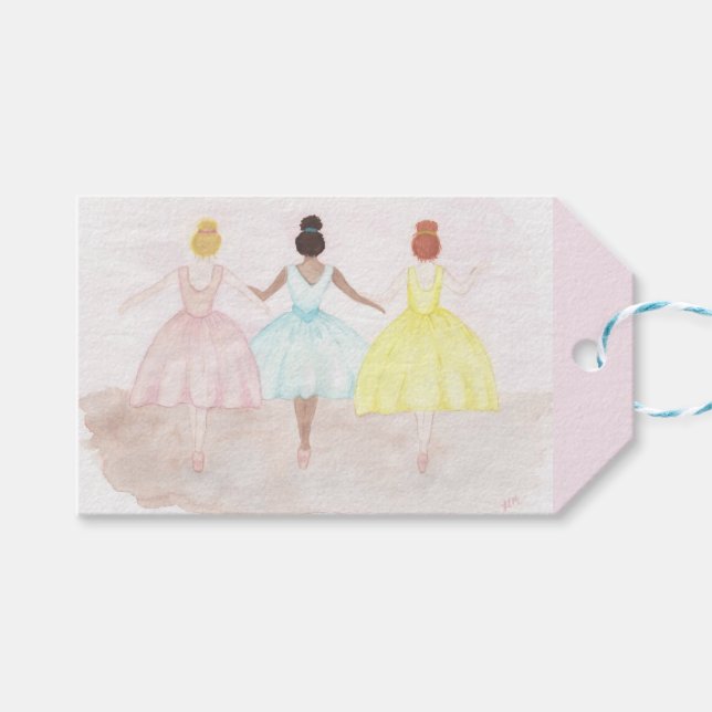 On Point Ballet Dancers Geschenkanhänger (Vorderseite (Horizontal))
