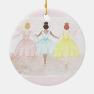 On Point Ballet Dancers Keramik Ornament