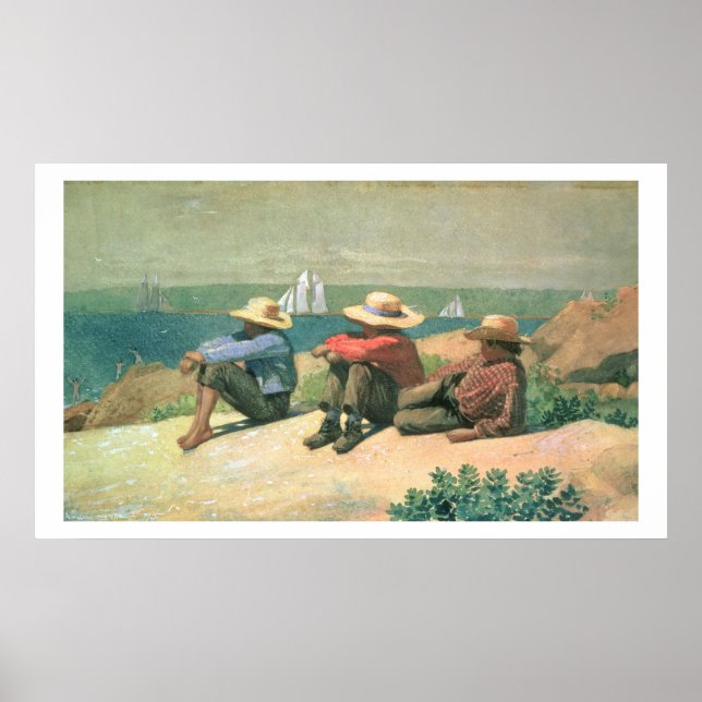 On the Beach, 1875 Poster (Vorne)