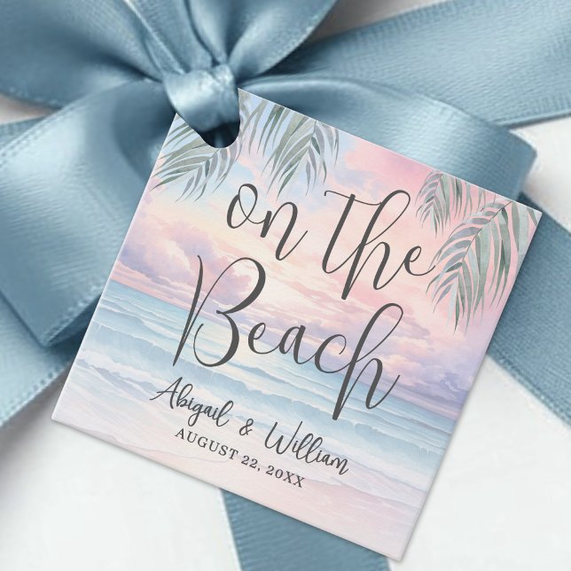 On The Beach Wedding Geschenkanhänger (On The Beach Wedding Favor Tags)