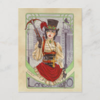 On the Hunt - Londres 1890 carte postale