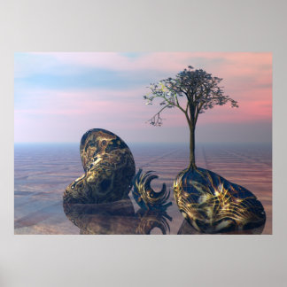 On the infinite 3D fractal plane Poster