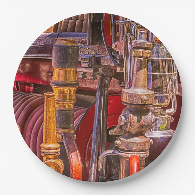 On The Old Firetruck Pappteller (Vorderseite)