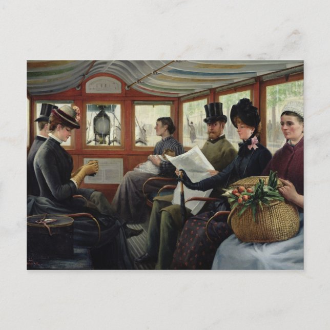 On the Omnibus, 1880 Postkarte (Vorderseite)