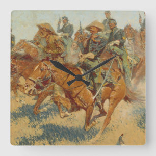 On the Southern Plains Quadratische Wanduhr