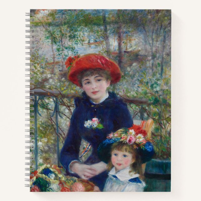 On the Terrace, Impressionist Portrait, Renoir Notizbuch (Vorderseite)