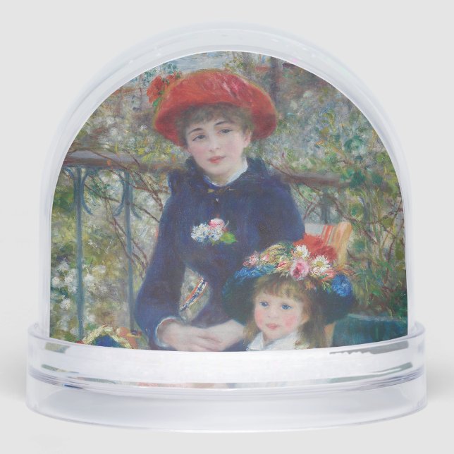 On the Terrace, Impressionist Portrait, Renoir Schneekugeln (Vorderseite)