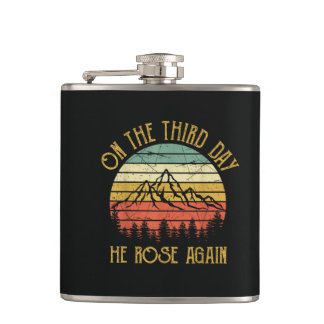 On The Third 3rd Day He Rose Again Flachmann