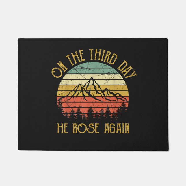 On The Third 3rd Day He Rose Again Fußmatte (Vorderseite)