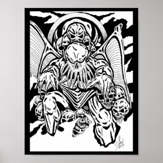 "ON THE THRONE OF SKULLS" Art Printing RICHARD DEA Poster