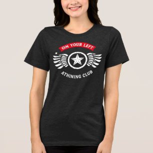 On Your Left Running Club Vintage Runner Abzeichen Tri-Blend Shirt
