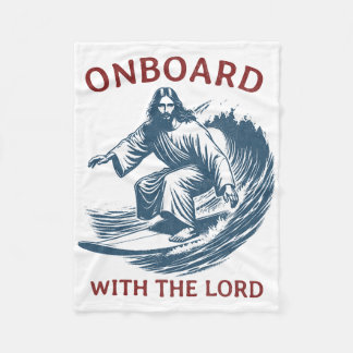 Onboard With The Lord - Christian Faith Surfer On  Fleecedecke