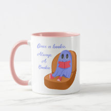 Once a Bookie Always a Bookie Cute Ghost Reading